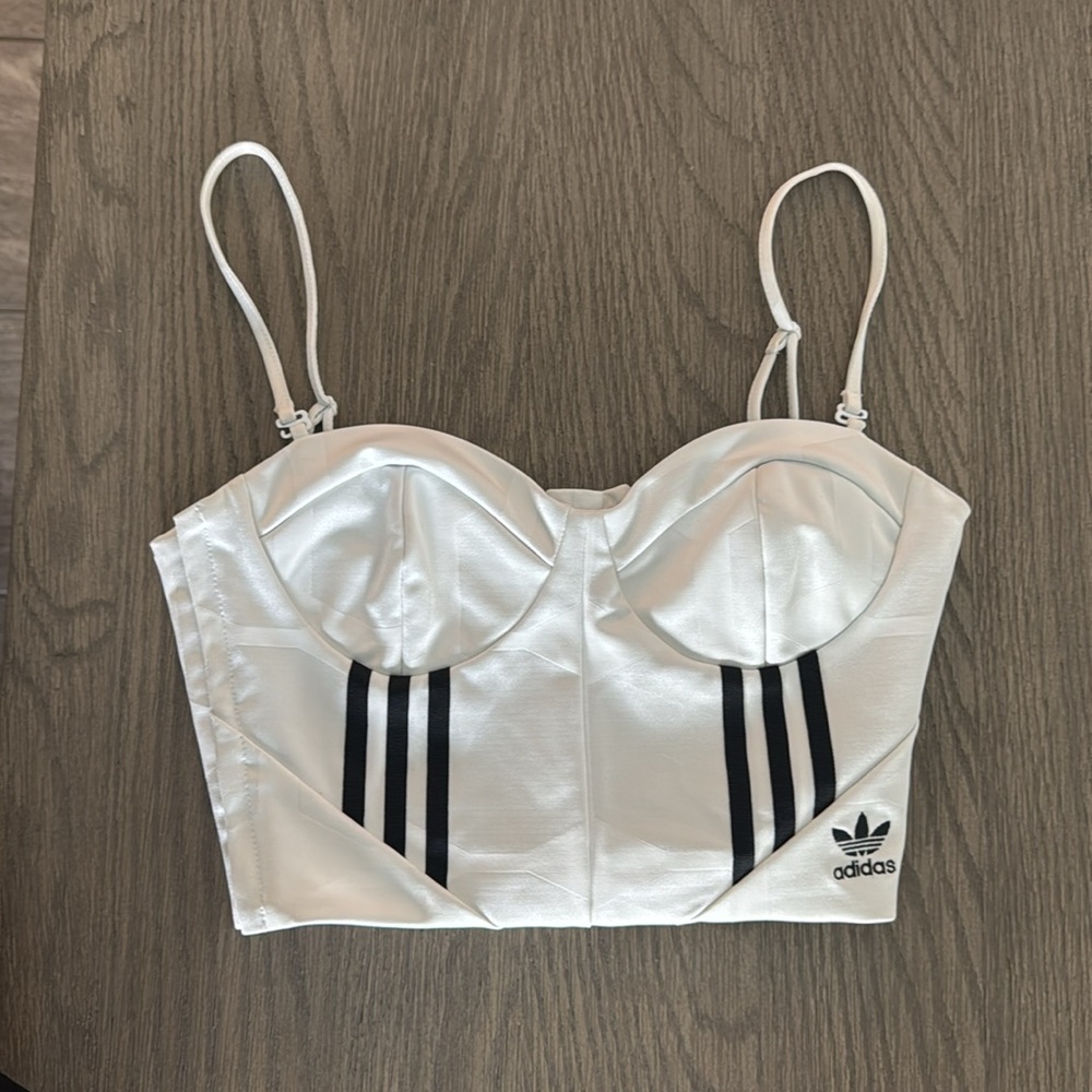 Adidas X Daniëlle Cathari White with Black Stripes Bustier